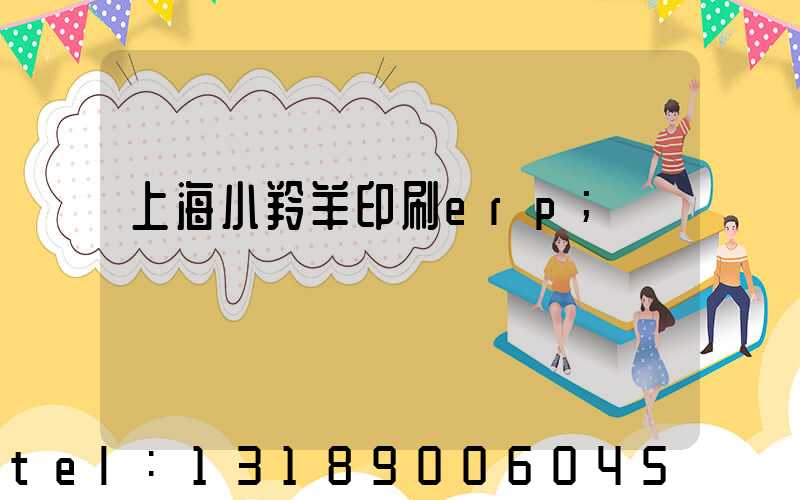 上海小羚羊印刷erp