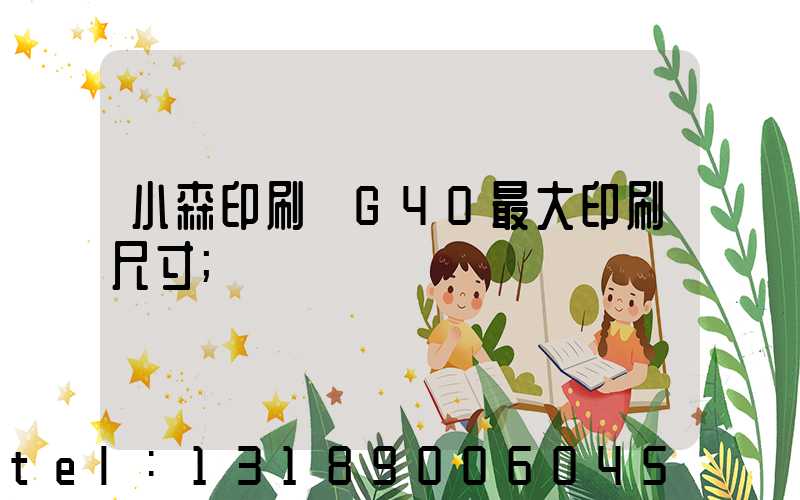 小森印刷機G40最大印刷尺寸