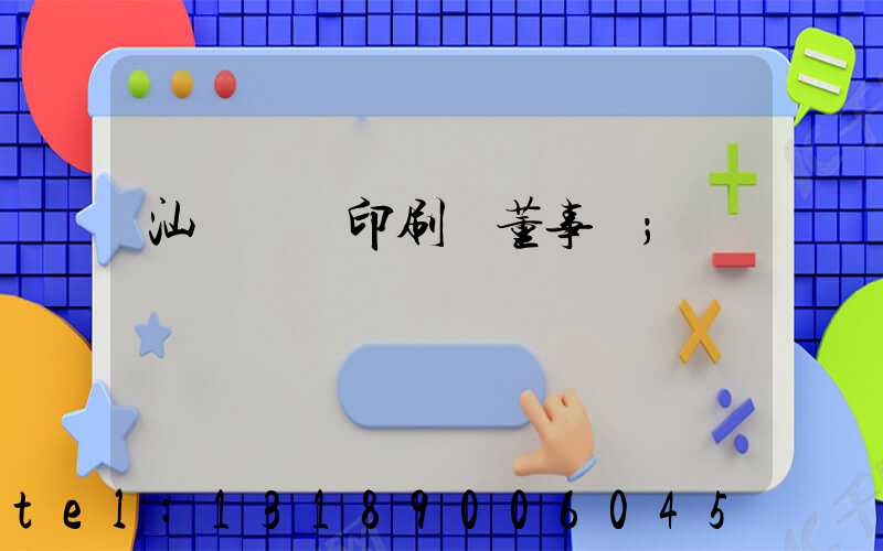 汕頭東風印刷廠董事長