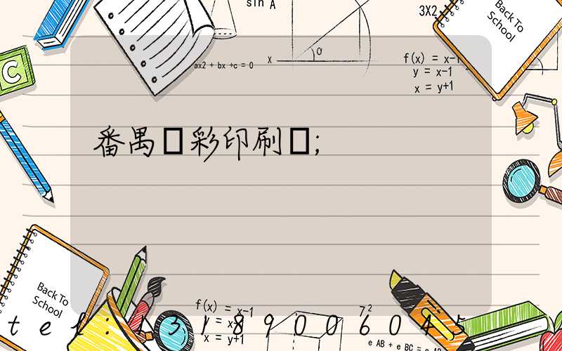番禺藝彩印刷廠